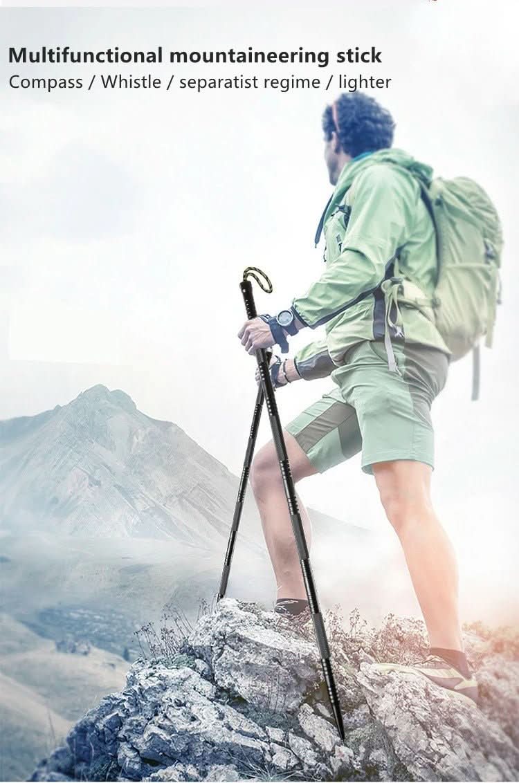 PathGuard TrekMate Tactical Hiking Pole With Multi Tool For Outdoor And Emergencies | Temsk