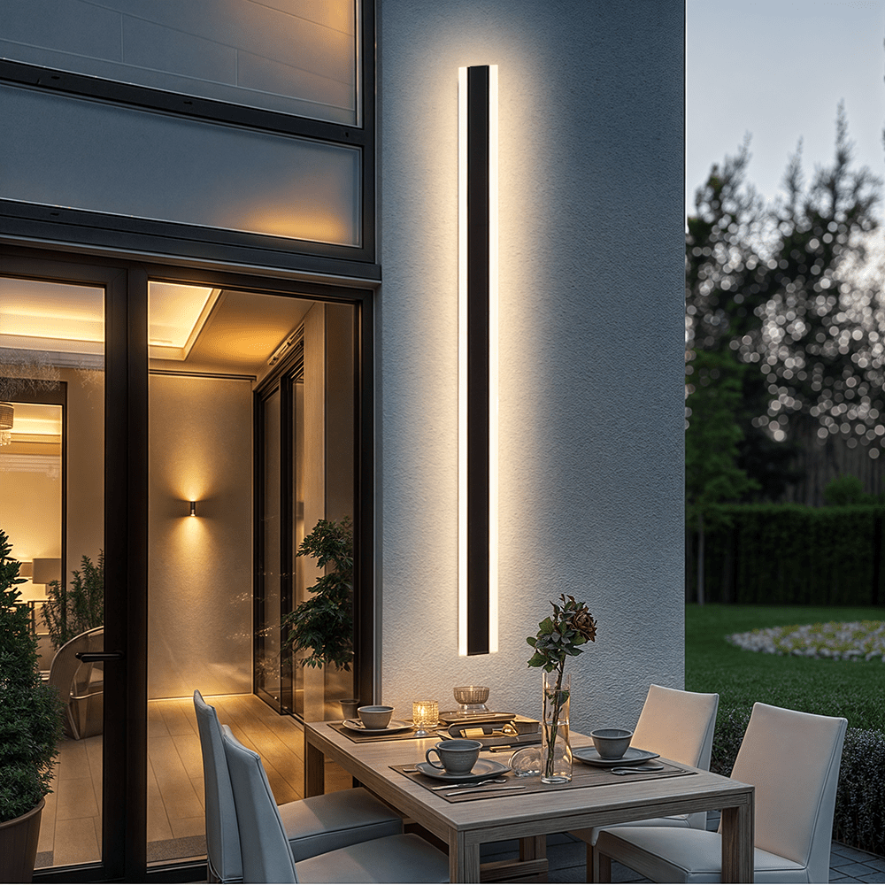 Astrae Long-Strip Outdoor LED Wall Light in Aluminum for Homes and Businesses | Temsk