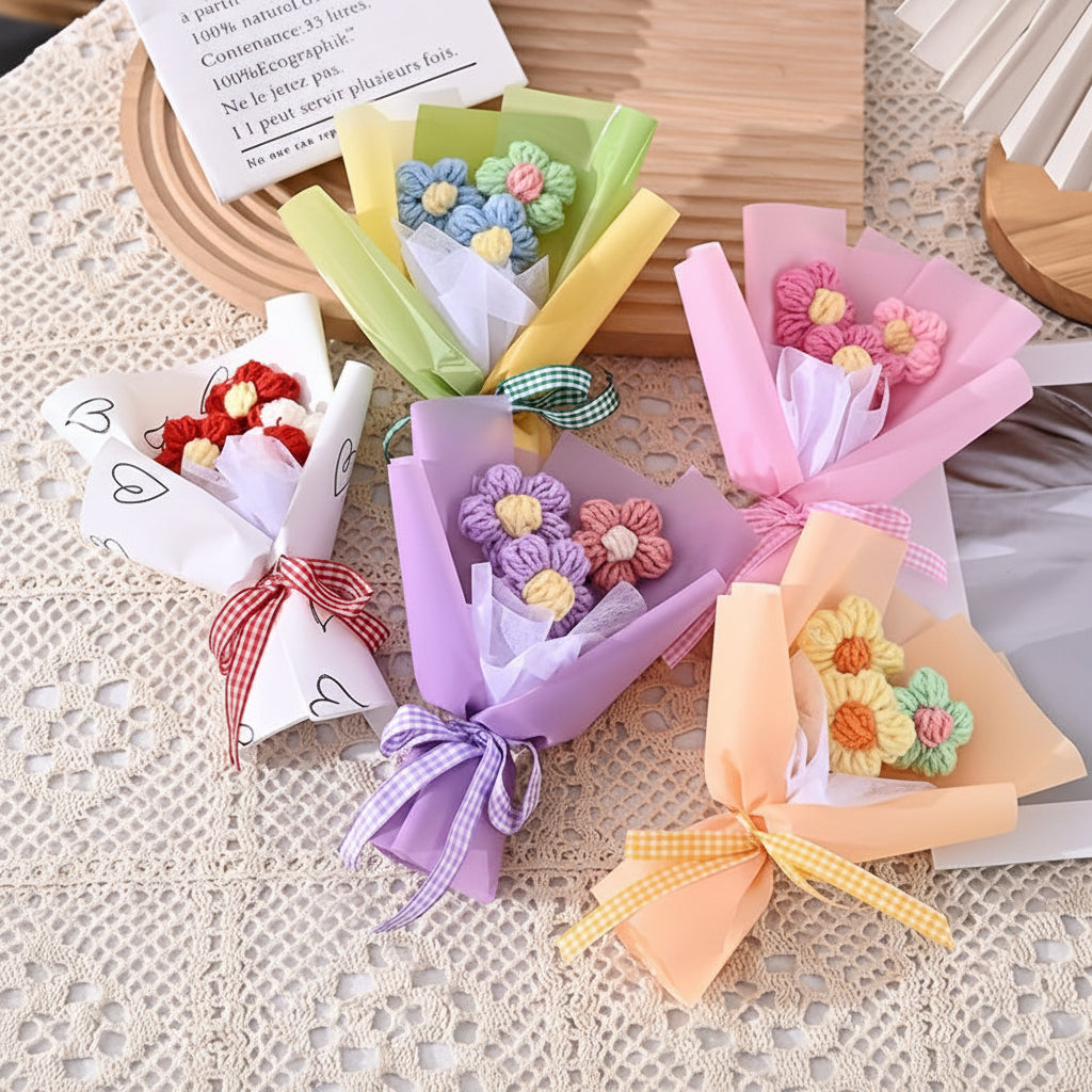 Mother's Day Mini Fabric Flower Bouquet Handmade Gift | Temsk