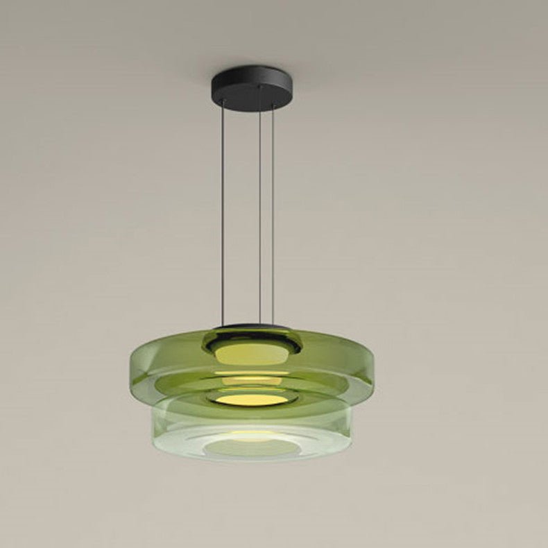 Bauhaus Glas-Pendelleuchte mit geschichtetem LED-Leuchten | Temsk