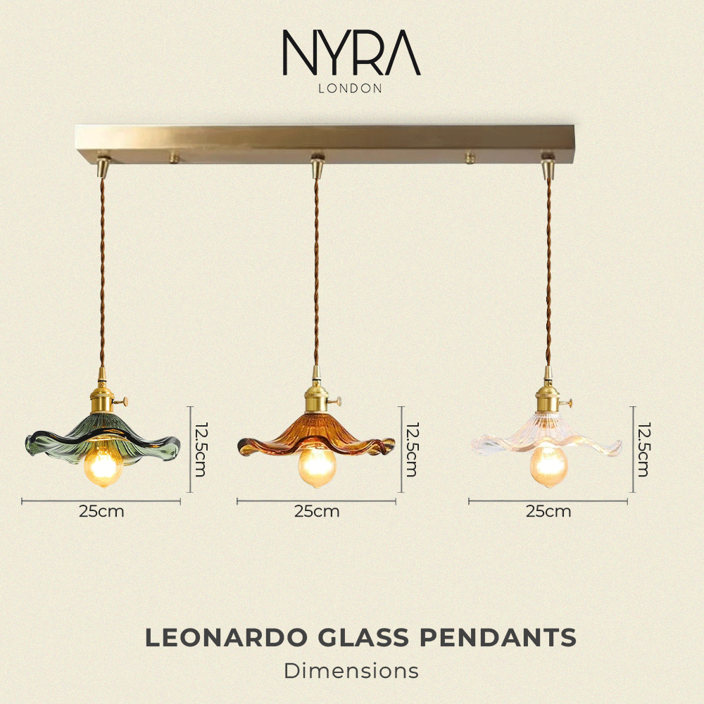 Lyra Glass Pendant Lights With Nordic Floral Motifs | Temsk