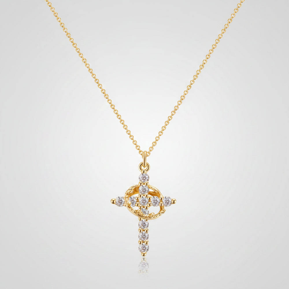 Crown Cross Necklace With Faith Jewelry For Mother's Day Gift | Temsk