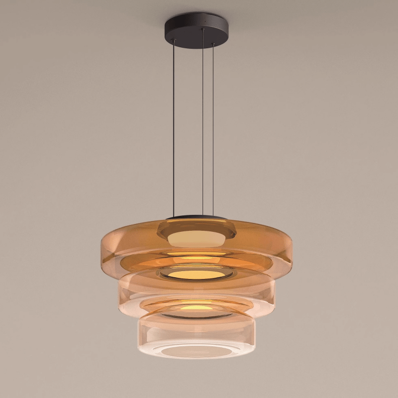 Bauhaus Glas-Pendelleuchte mit geschichtetem LED-Leuchten | Temsk