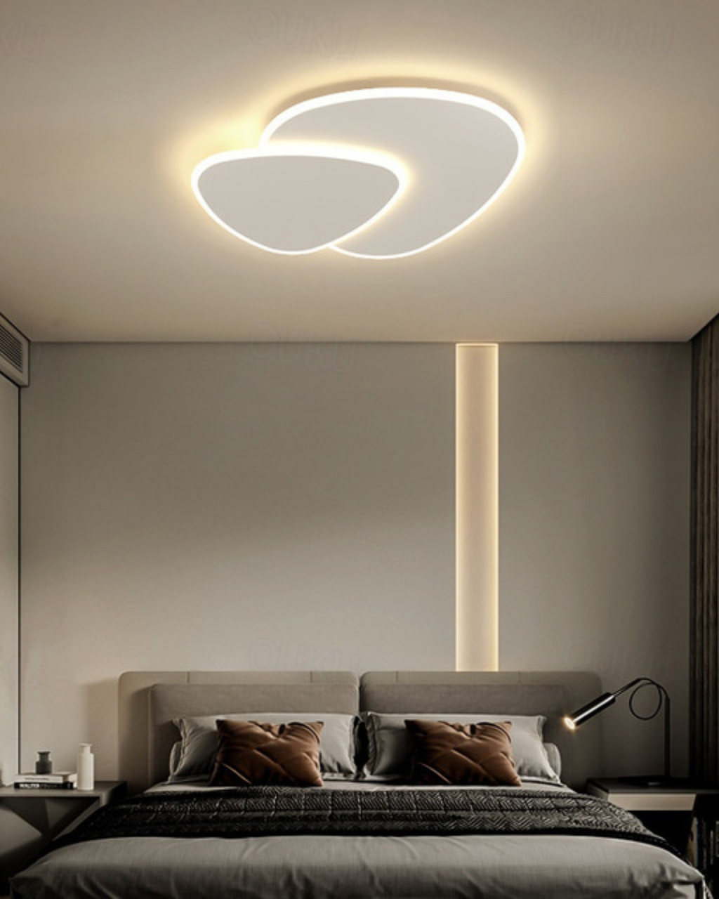 Asymmetrical Ceiling Light With LED Warm Glow For Modern Living Spaces | Temsk
