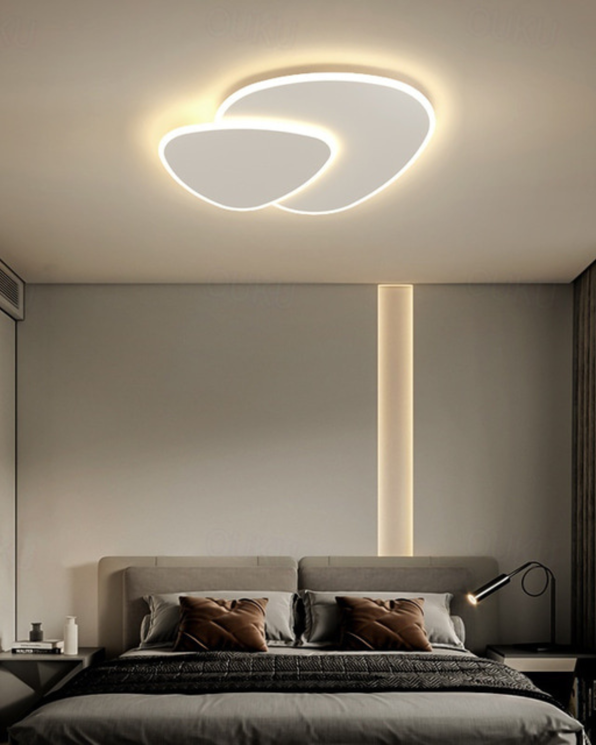Asymmetrical Ceiling Light With LED Warm Glow For Modern Living Spaces | Temsk