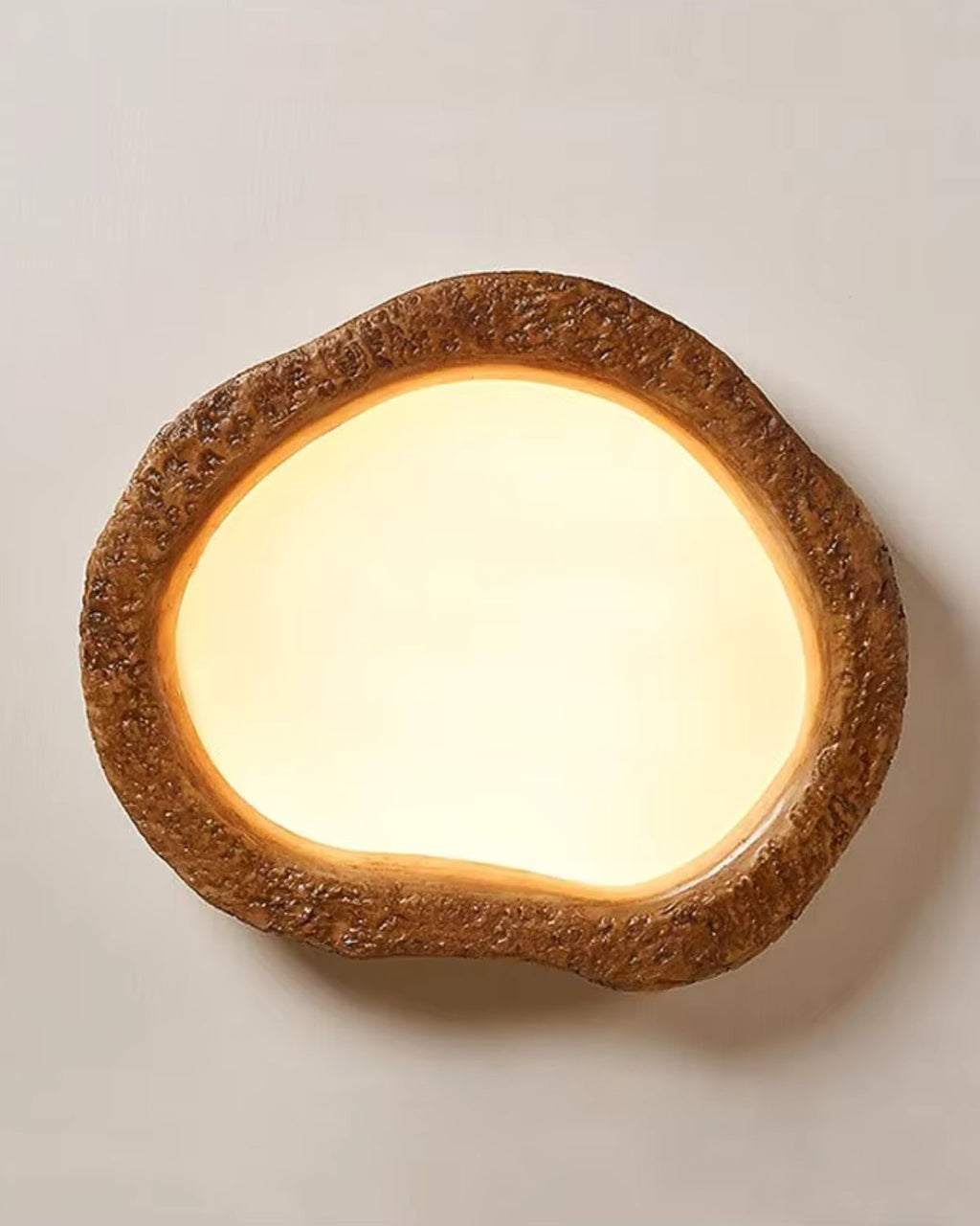 Le Halo Bois rustikale, holz-inspirierte LED-Deckenleuchte für gemütliche Räume | Temsk