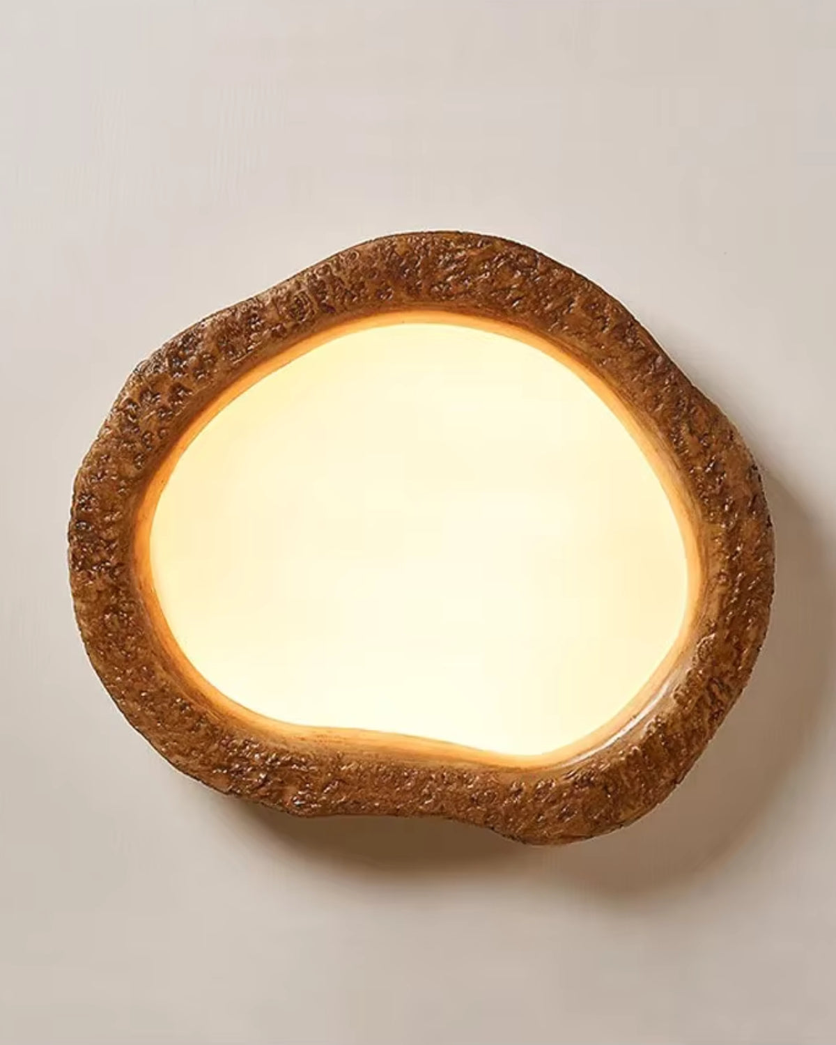 Le Halo Bois rustikale, holz-inspirierte LED-Deckenleuchte für gemütliche Räume | Temsk