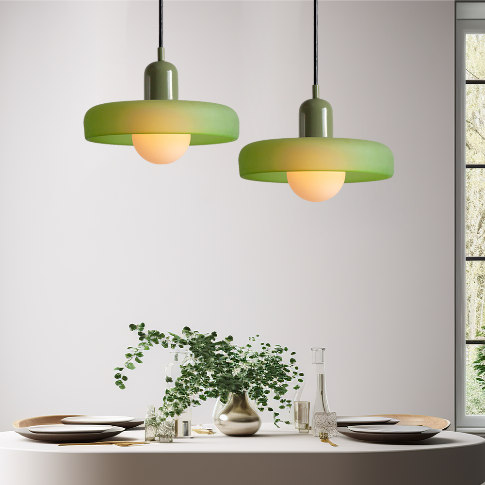 Nordische Pendelleuchte mit Retro-Glas-Look für bunte moderne Räume | Temsk