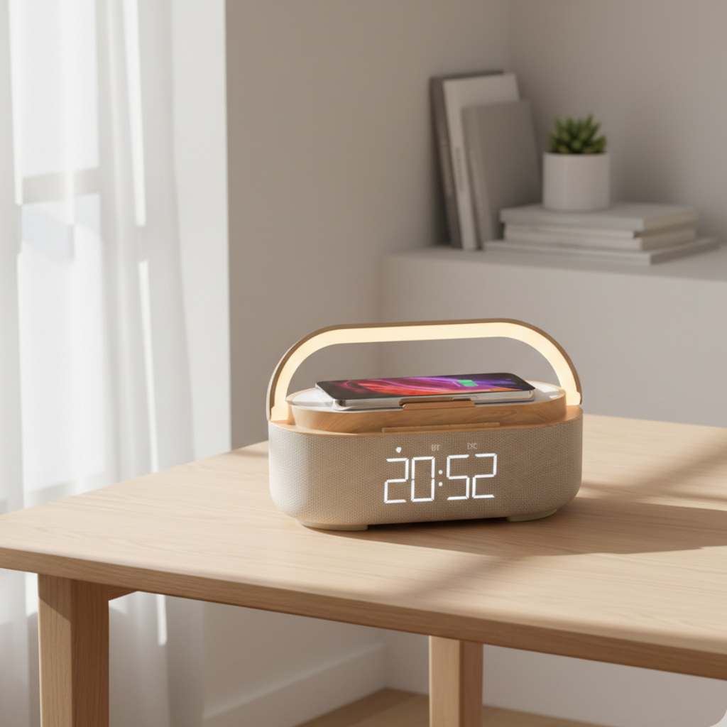 Bezdrátový nabíjecí Bluetooth reproduktor s funkcemi | Temsk