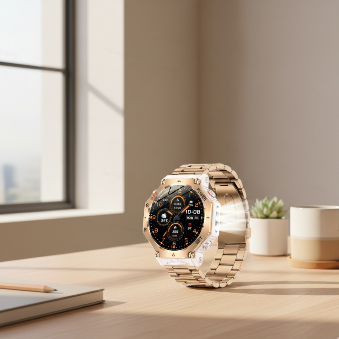 AMOLED GPS Smartwatch Waterproof Outdoor Watch With Compass And Altimeter | Temsk