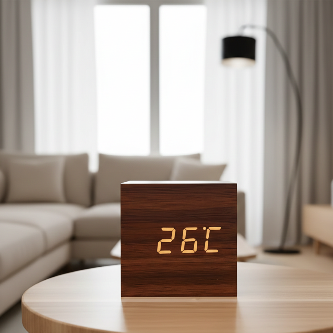LED Cube Alarm Clock For Modern Mornings And Desk Use | Temsk