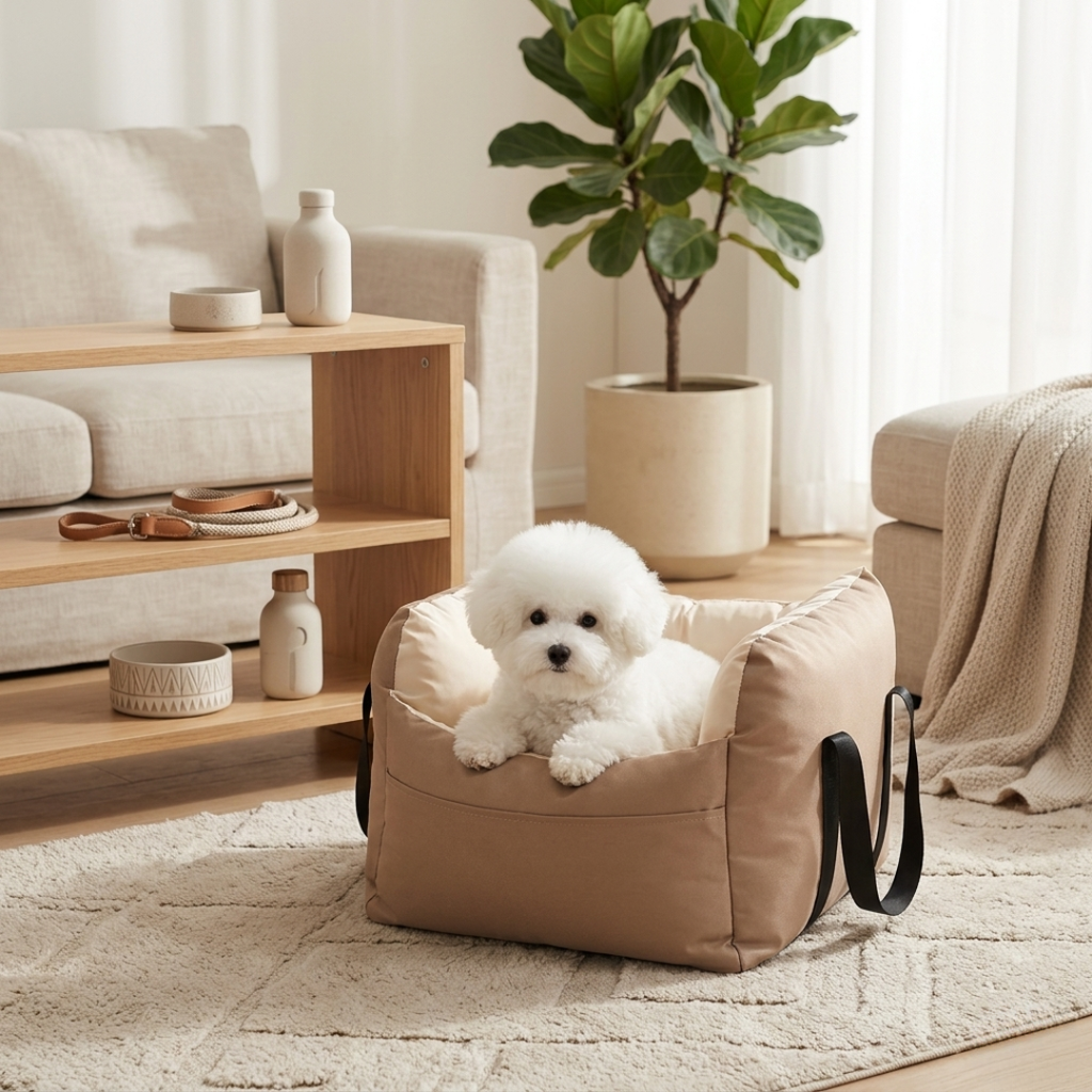 Dog Car Seat With Safety Belt For Pet Travel In Cars | Temsk