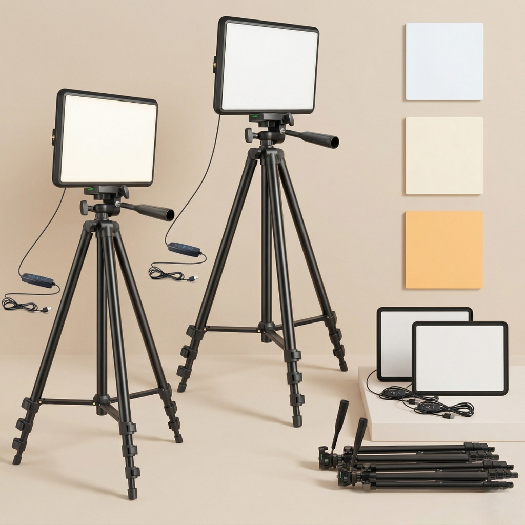 LED Video Light Kit For Photography And Streaming Setup | Temsk