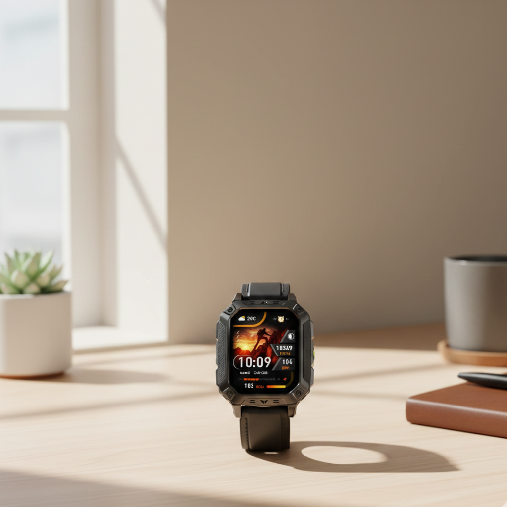 Outdoor Fitness Smartwatch With AMOLED Display, Waterproof Activity Tracker | Temsk
