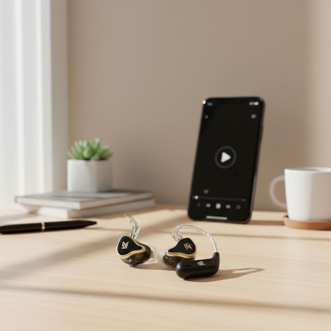 Auriculares Com Fio Hybrid Driver para Audição e Chamadas Diárias | Temsk
