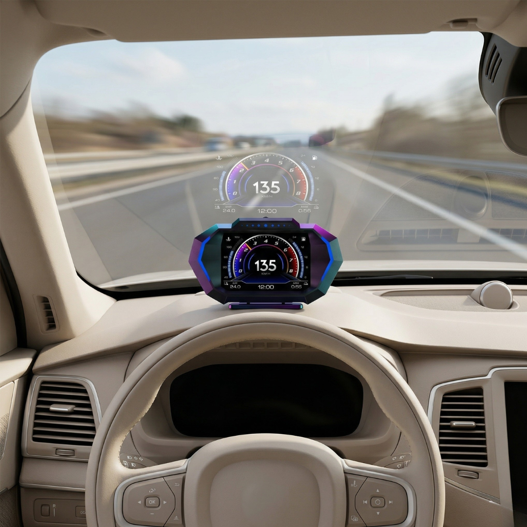 GPS Heads-Up Display for Vehicles and Real-Time Data | Temsk
