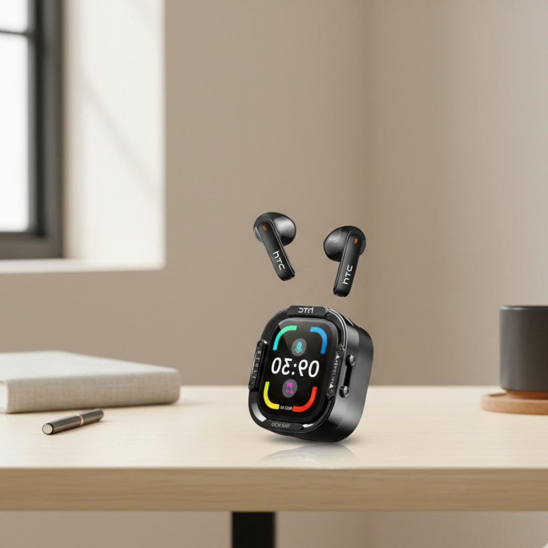 Wireless Earbuds With Touchscreen Case By HTC NE70 | Temsk