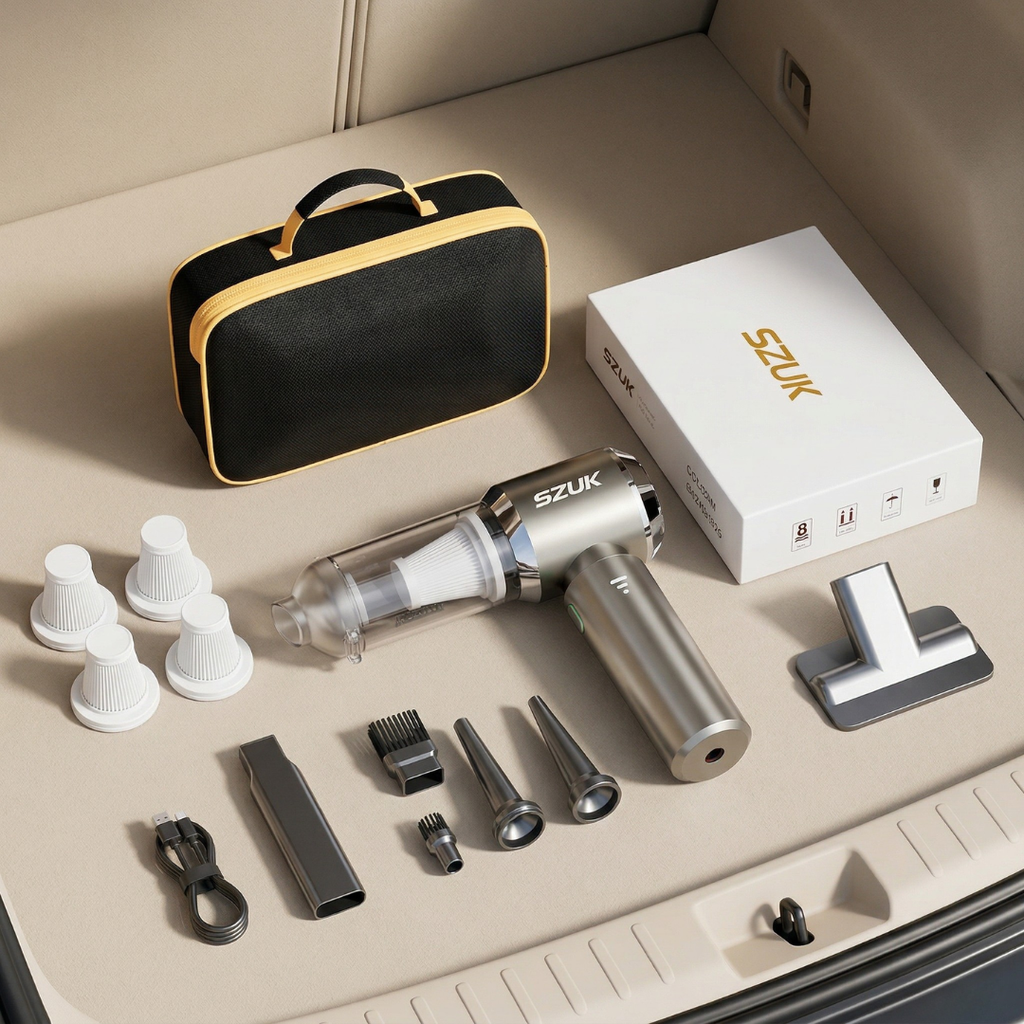 Compact Handheld Car Vacuum Cleaner For Car Interiors | Temsk