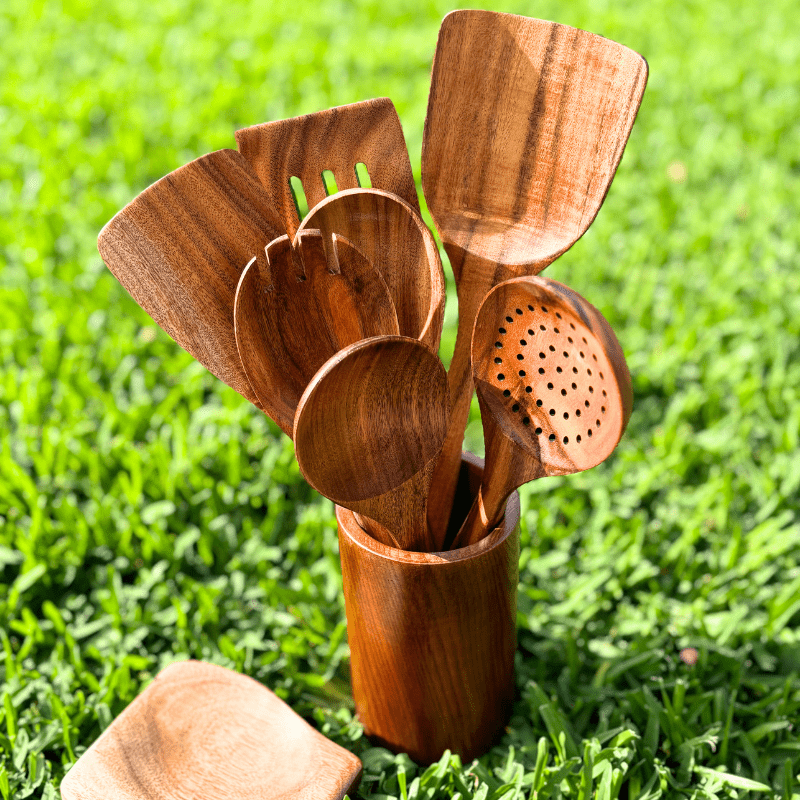 Sustainable TerraWood Wooden Utensil Set For Cooking | Temsk