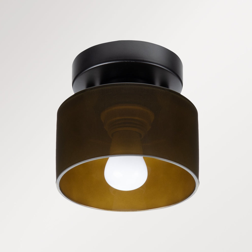 Amber glas retro loftslampe E27/E26 til køkken, gang og stue | Temsk