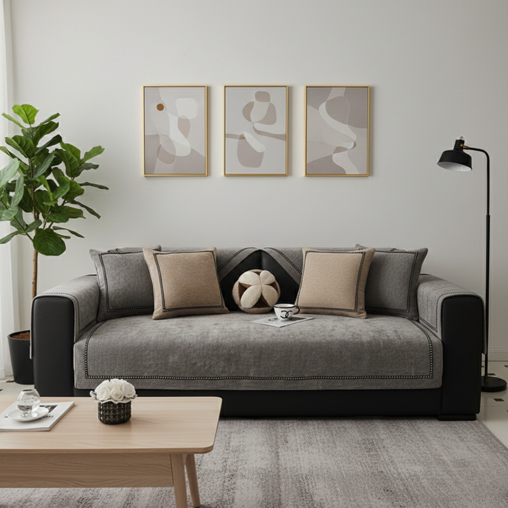 Chenille Non Slip Sofa Cover For Elegant Comfort And Protection | Temsk