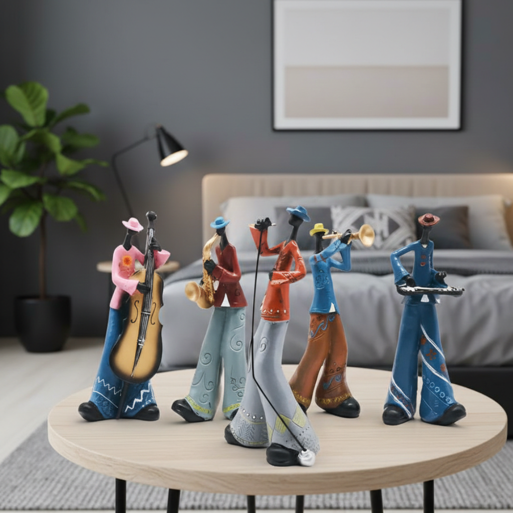 Elegant Abstract Jazz Music Resin Sculpture Figurine | Temsk