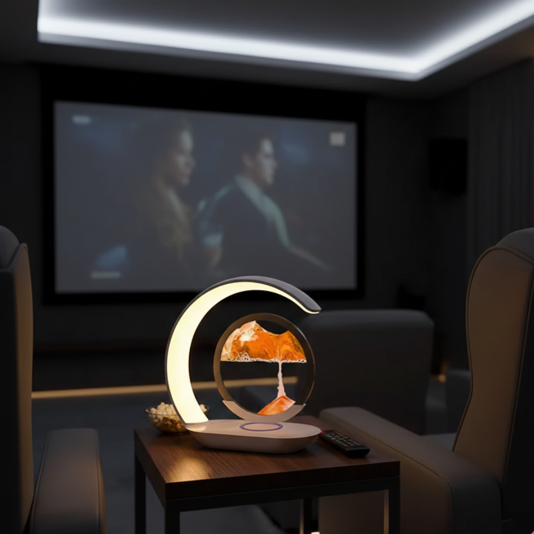 Lampada da tavolo a clessidra LED con ricarica wireless | Temsk