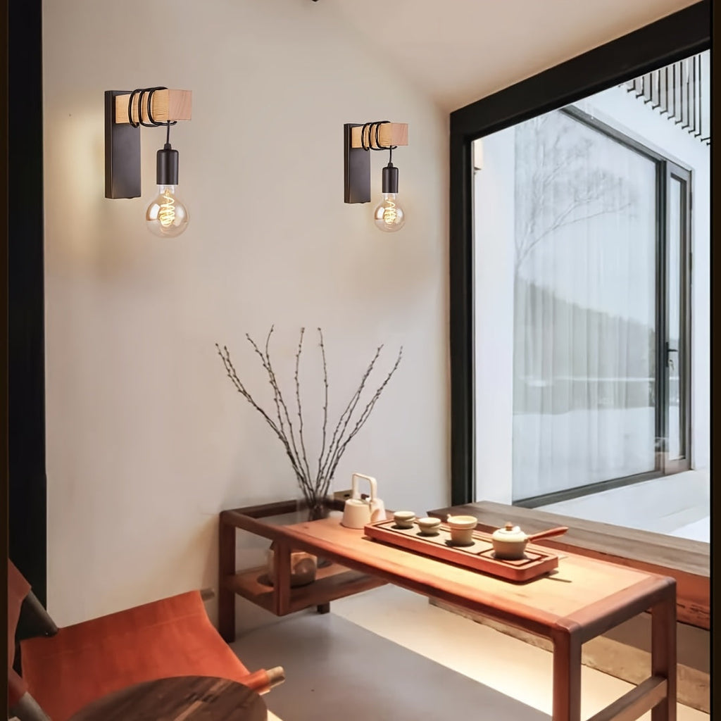 Industrial Modern Wall Sconce With E27 Base And Metal Finish | Temsk