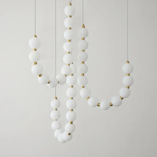 Novaelle Elegant Brass and Metal and Acrylic Chandelier Necklace | Snurv | Temsk