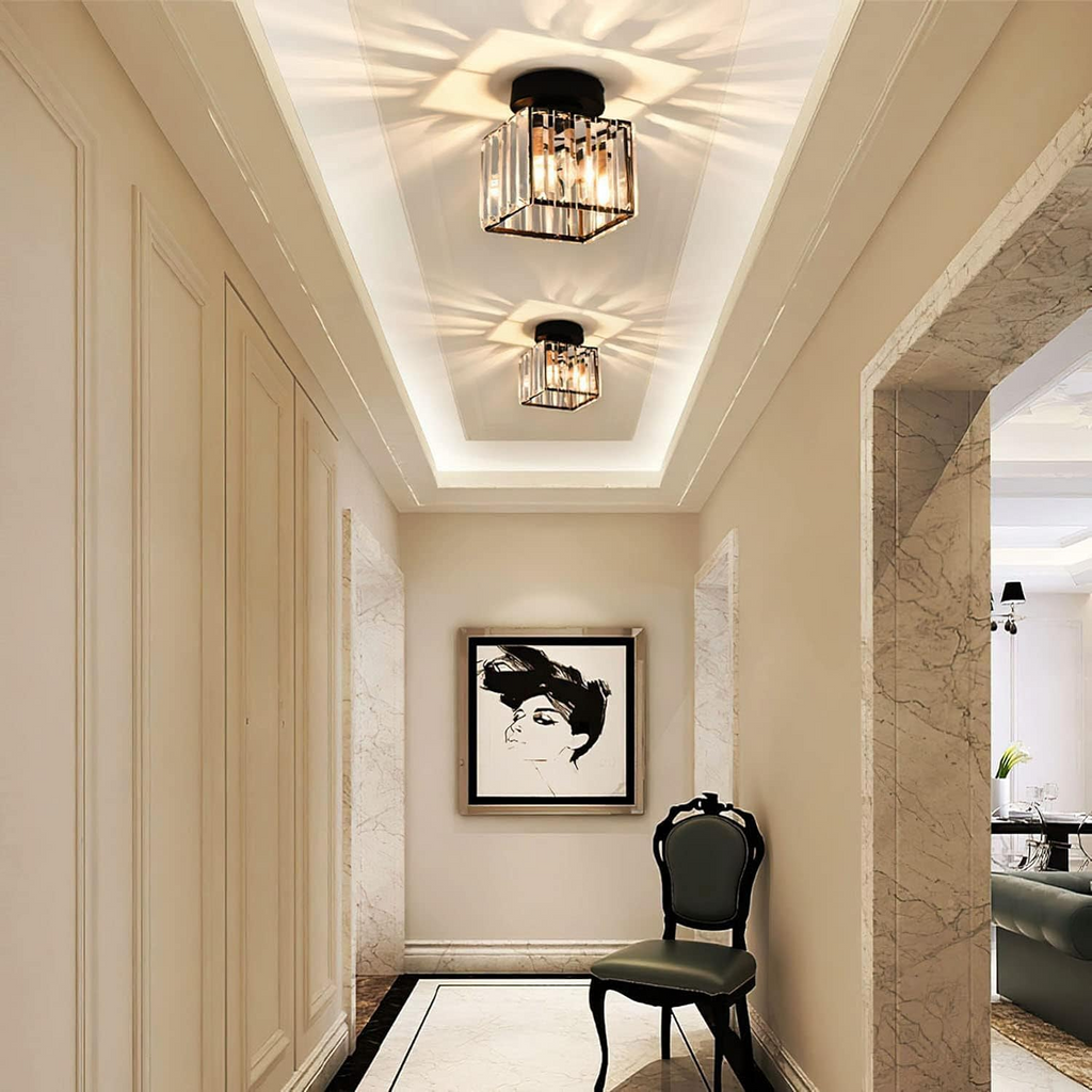 Crystal Ceiling Light E27, Surface Mounted, Modern Hall and Living Room | Temsk