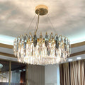 Aventis Crystal Chandelier in Bronze Finish for Hallways and Living Rooms | Temsk