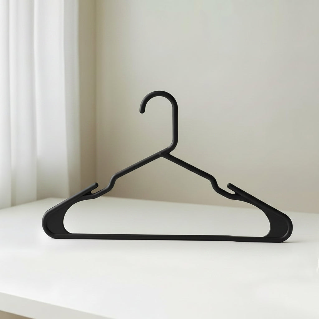 Slim Plastic Clothes Hangers Set For Heavy Duty Closet Organizer | Temsk