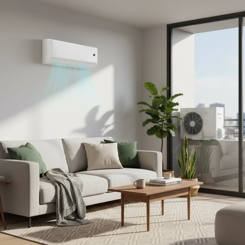Kompakte Mini-Split tragbare Klimaanlage mit intelligenter Kühlung und Wärmepumpe | Temsk