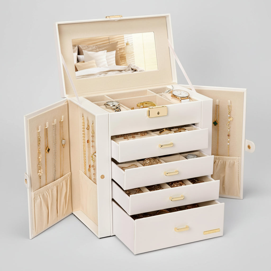 Jewelry Box With Large Drawers For Mother's Day Storage | Temsk
