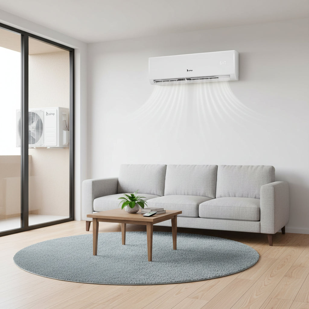 Kompakte Mini-Split tragbare Klimaanlage mit intelligenter Kühlung und Wärmepumpe | Temsk