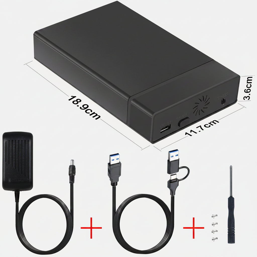 Portable USB 3.0 SATA Enclosure For 2.5 And 3.5 Inch HDD And SSD | Temsk