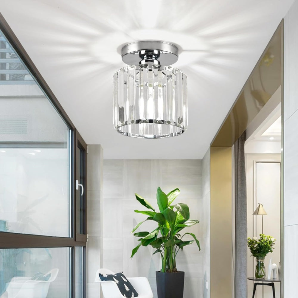 Crystal Ceiling Light E27, Surface Mounted, Modern Hall and Living Room | Temsk