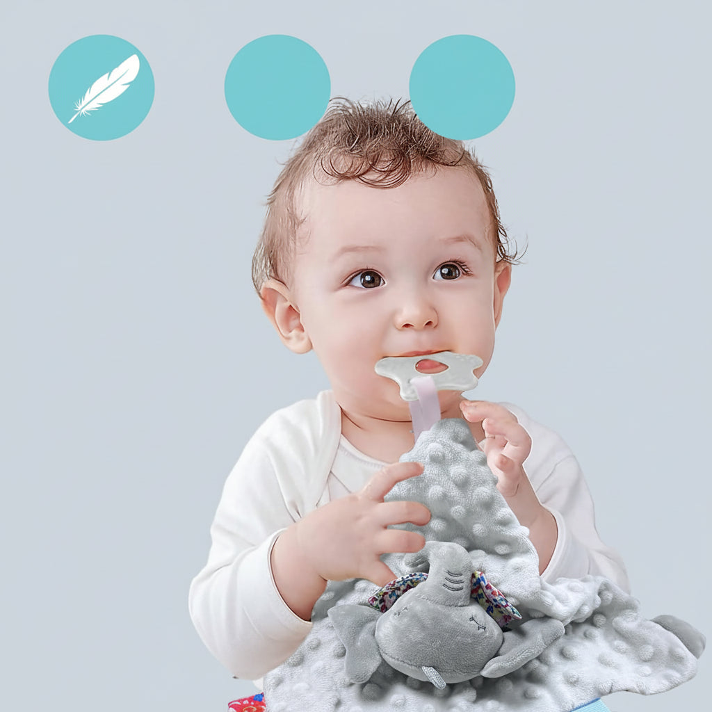 Security Blanket Plush Lovey Elephant For Baby Sleep | Temsk