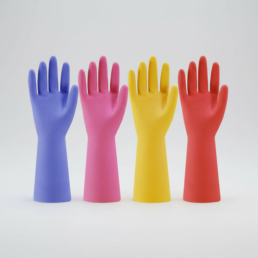 Natural Rubber Gloves For Kitchen Cleaning And Gardening Non-Slip Protection | Temsk