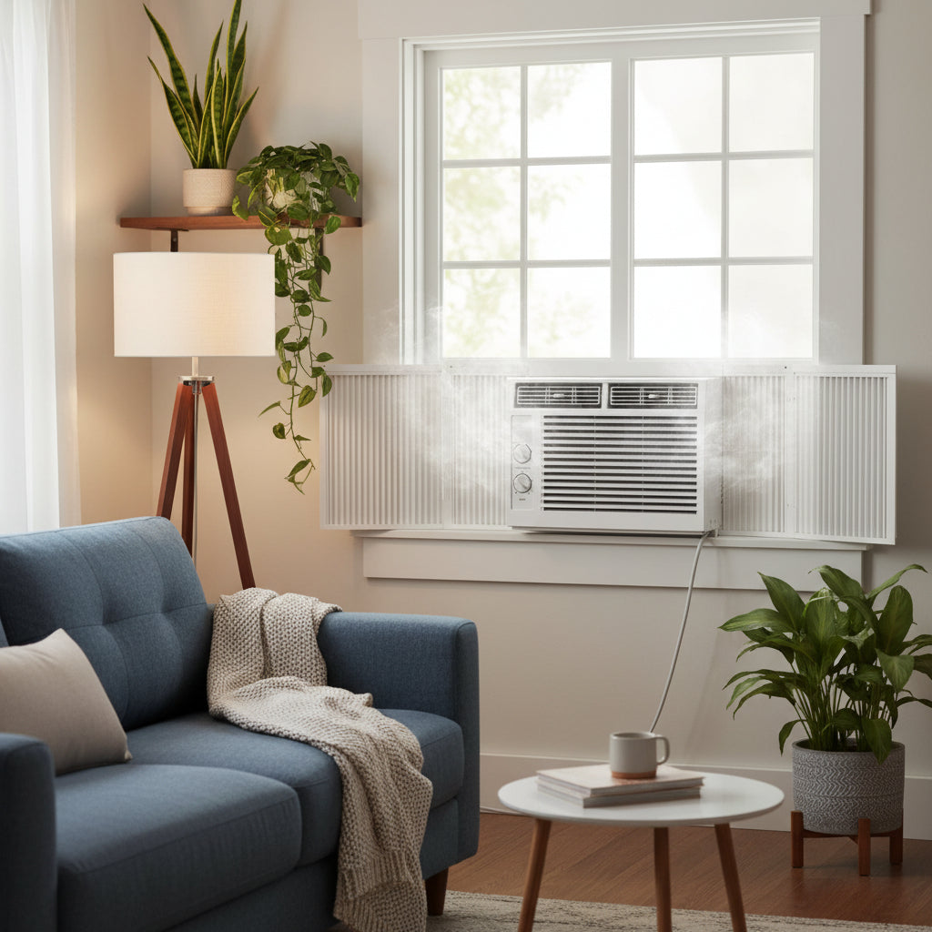 Kompakte Fenster-Klimaanlage 5000 BTU Kühlsystem | Temsk