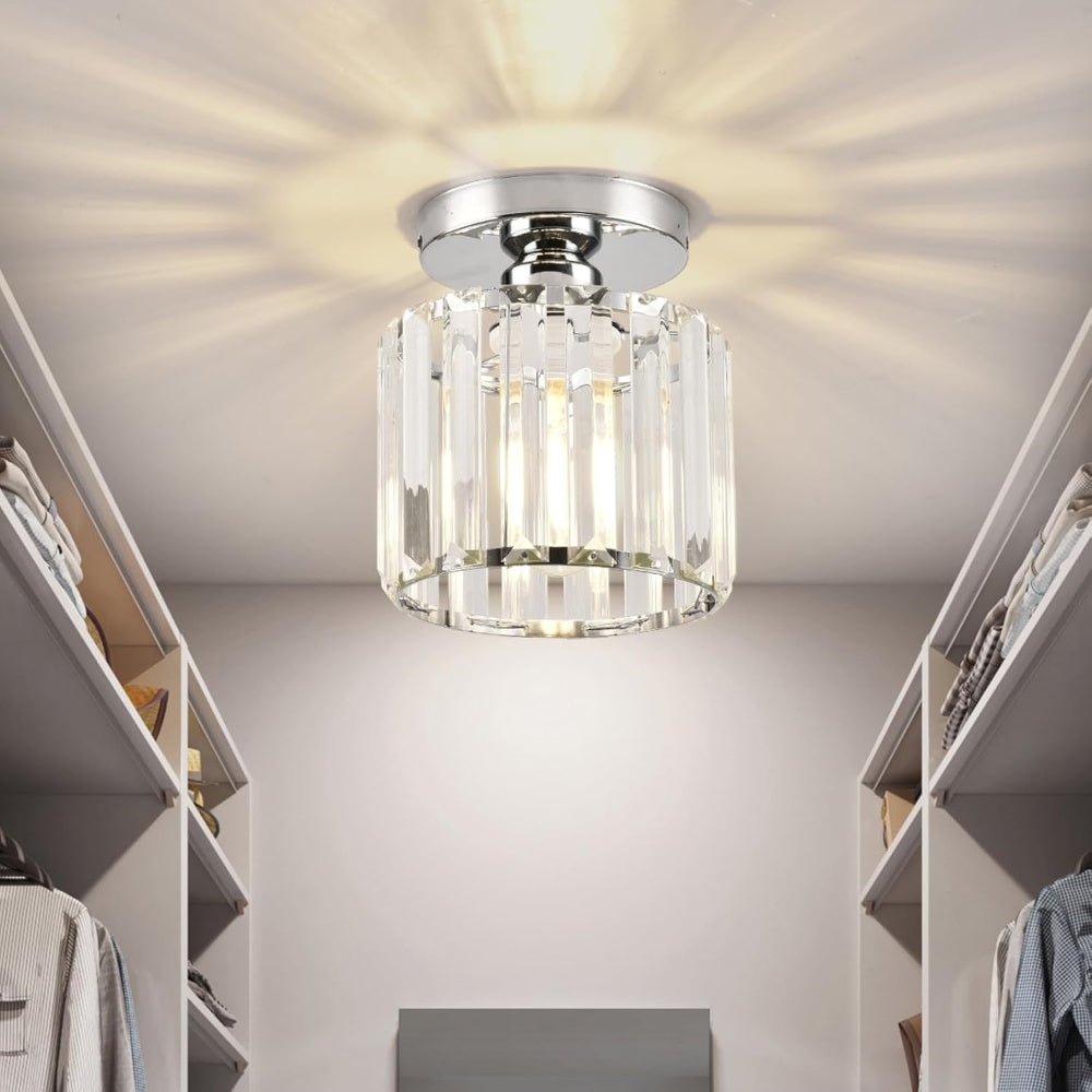 Crystal Ceiling Light E27, Surface Mounted, Modern Hall and Living Room | Temsk