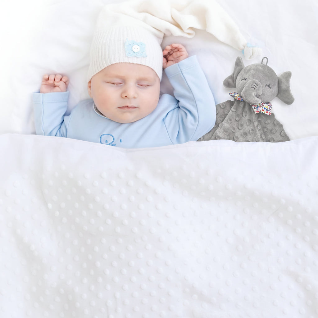 Security Blanket Plush Lovey Elephant For Baby Sleep | Temsk