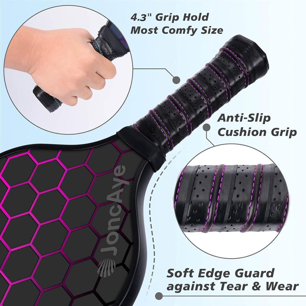 Fiberglass Pickleball Set With Lightweight Paddles And Balls And Carry Bag | Temsk