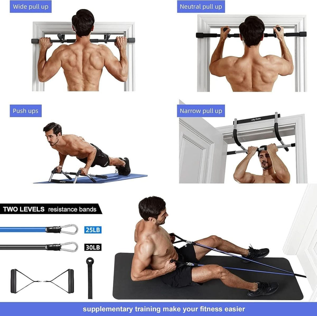 IronCore Pull-Up Bar for Door Frames, Steel Bar With 200 Kg Load Capacity | Temsk