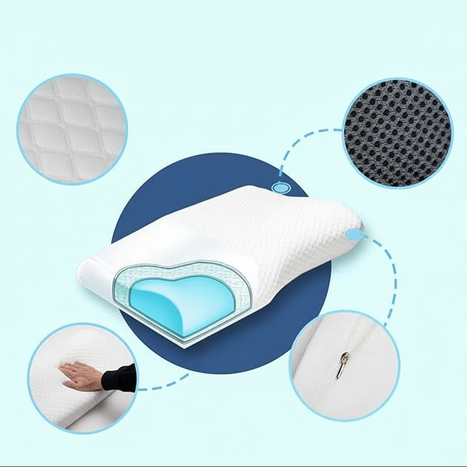 QuietEase Anti-Snore Pillow Ergonomic And Comfortable For A Restful Night | Temsk