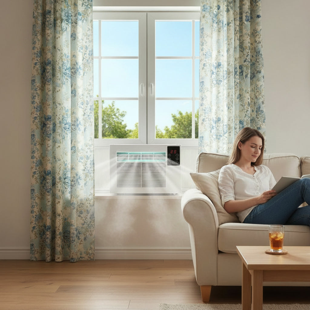 Kompakte Klimaanlage mit leiser Kühlung und Luftentfeuchtung | Temsk