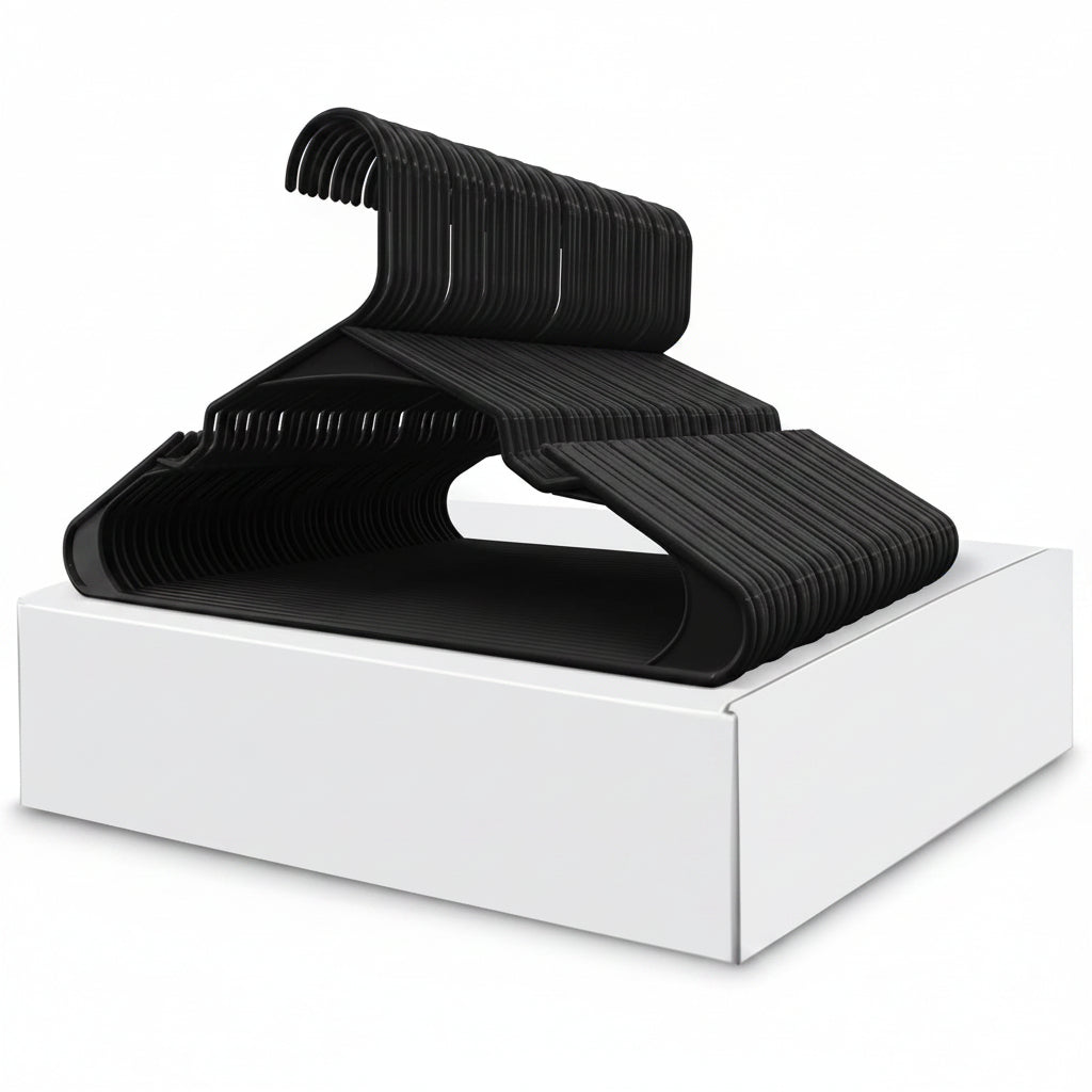 Slim Plastic Clothes Hangers Set For Heavy Duty Closet Organizer | Temsk