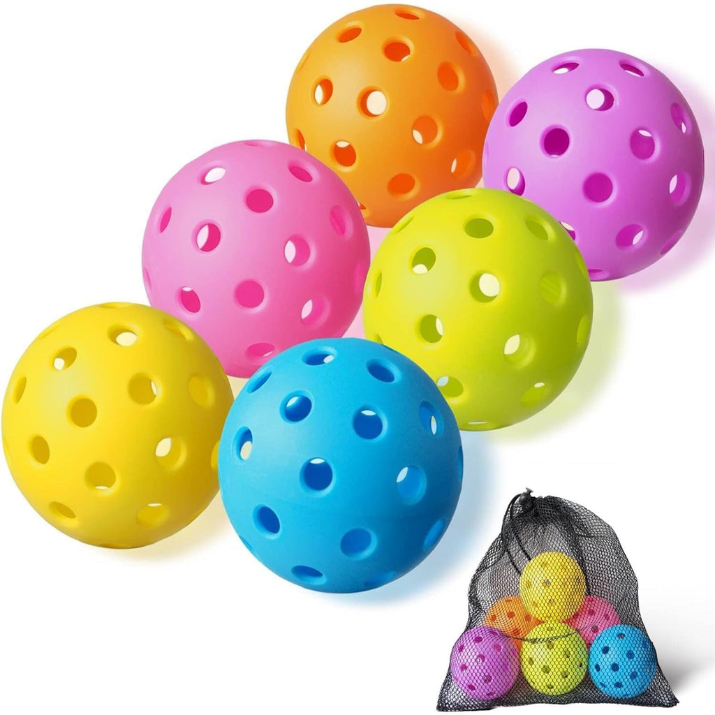 Durable Outdoor Pickleball Balls High Visibility 6 Pack Set | Temsk