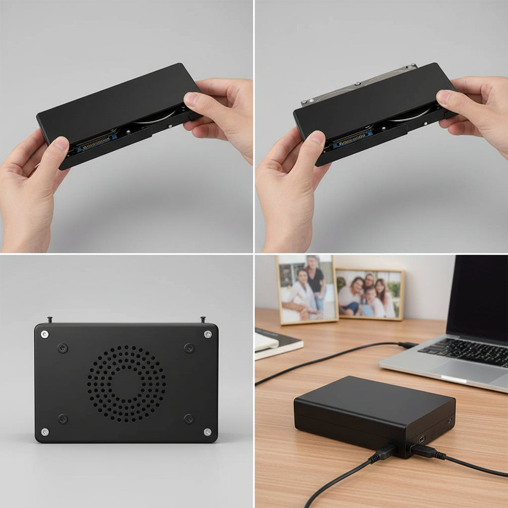 Portable USB 3.0 SATA Enclosure For 2.5 And 3.5 Inch HDD And SSD | Temsk