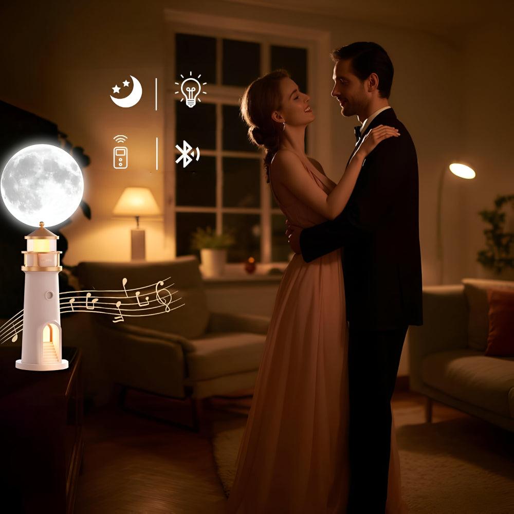 LED Lighthouse Night Light With Projection For Bedroom Decor | Temsk
